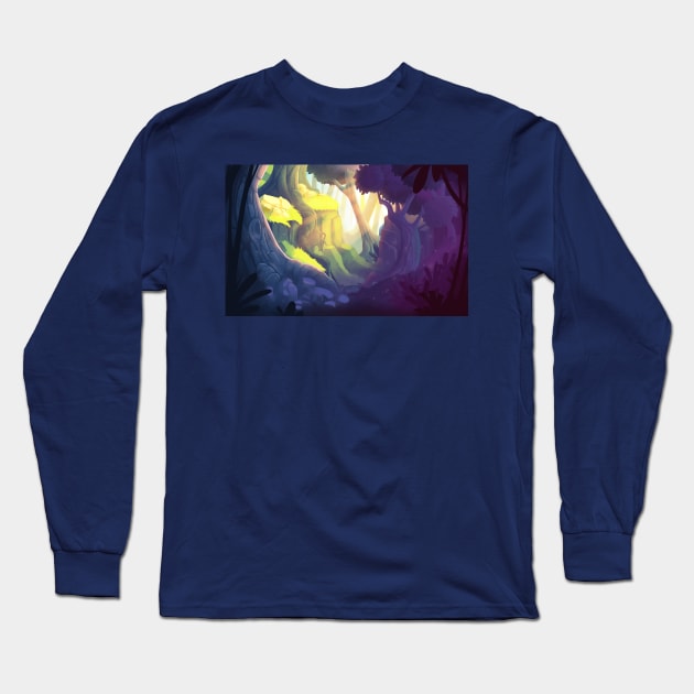 Where the blue is greener than purple Long Sleeve T-Shirt by NezuPanda